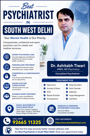 New Delhi, Health, Best Anxiety Doctor In Delhi