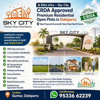 Kurnool, Commercial Villas, INR 3600000,  1500 Sq. Feet,  Plots For Sale In Dokiparru Guntur Rera Approved Avaialble Limited Only..
