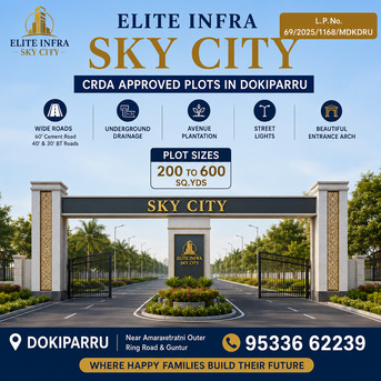 Kurnool, Commercial Villas, INR 3600000,  1500 Sq. Feet,  Plots For Sale In Dokiparru Guntur Rera Approved Avaialble Limited Only..