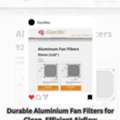 USD 5,  High-Airflow Aluminum Fan Filters For Dust Protection | GardTec