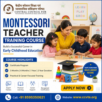 New Delhi, Education, Admission Open &ndash; Montessori Teacher Training Course With Certificate