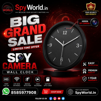 New Delhi, Electronics, INR 4999,  Wall Clock Spy Camera Dealer In Saket &ndash; 8585977908 &ndash; Spy World