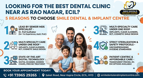 Hyderabad, Dental, Best Dental Clinic Near AS Rao Nagar, ECIL | Smile Dental & Implant Centre