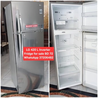 Manama, Appliances, BHD 72,  ✅️ LG 420 L Inverter Fridge For Sale In Good Condition With Delivery