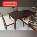 BHD 23,  ✅️ Wooden Dining Table 4 Chairs For Sale In Good Condition With Delivery