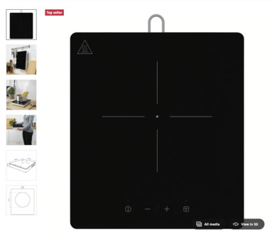 Olaya, Appliances, SAR 60,  Ikea - TILLREDA Portable Induction Hob, 1 Zone White