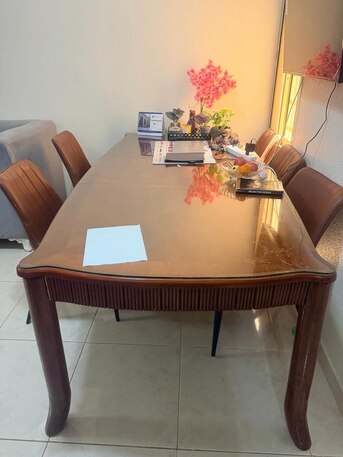 Khobar, Household Items, SAR 550,  Dining Table With 8 Chairs For Sale &ndash; 550 SAR