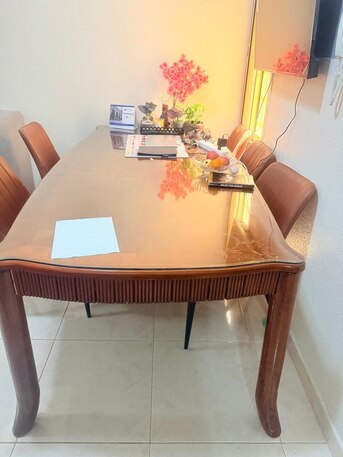 Khobar, Household Items, SAR 550,  Dining Table With 8 Chairs For Sale &ndash; 550 SAR