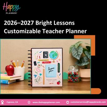 New York, Books, USD 34,  2026&ndash;2027 Bright Lessons Customizable Teacher Planner