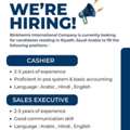 NEED CASHIER & SALES EXECUTIVES