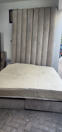 Manama, Furniture, BHD 60,  Bed With Wall Attached Headboard And Storage Ottoman