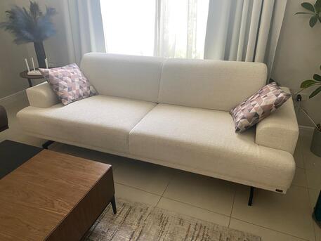 Riyadh, Furniture, SAR 5500,  Premium Quality 8-seater Sofa Set (2 Unfolding Sofas + 2 Chairs), Still Under Warranty