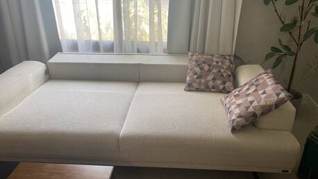 Riyadh, Furniture, SAR 5500,  Premium Quality 8-seater Sofa Set (2 Unfolding Sofas + 2 Chairs), Still Under Warranty