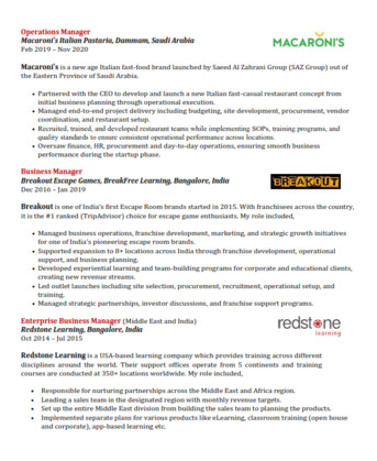 Jeddah, Job Seekers, Operations Manager - F&B
