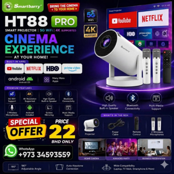 Manama, Computers, BHD 22,  Brand New Android WIFI Multimedia Projector Youtube & Mobile Screen Sharing Good Working
