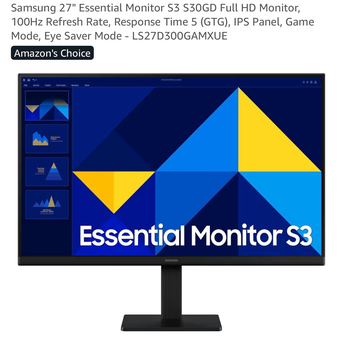Jeddah, Electronics, SAR 300,  Samsung Essential S3 Monitor
