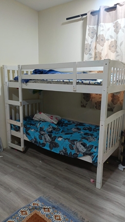 Khobar, Furniture, SAR 250,  White Bunk Bed, Dismantled With Mattress