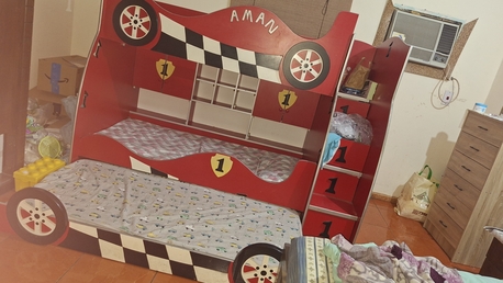 Jeddah, Furniture, SAR 300,  Car Themed Bunk Bed For Kids