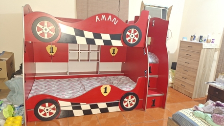 Jeddah, Furniture, SAR 300,  Car Themed Bunk Bed For Kids