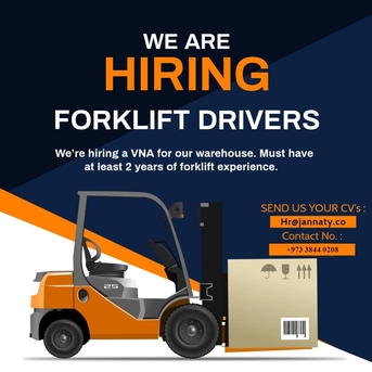 Hidd, Jobs, WE ARE HIRING FORKLIFT DRIVERS
