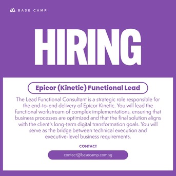Singapore, Jobs, Hiring Epicor Functional Lead In Singapore - Base Camp Recruitment