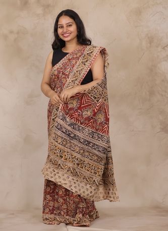 Hyderabad, Clothing & Accessories, INR 1750,  Kalamkari Block Print Saree