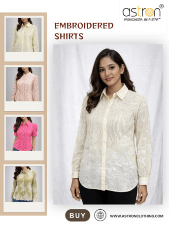 Mumbai, Clothing & Accessories, INR 2220,  Buy Embroidered Shirts For Women Online In India