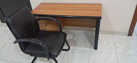 Muharraq, Household Items, BHD 12,  COMPUTER /OFFICE TABLE WITH LEATHER CHAIR FOR SALE
