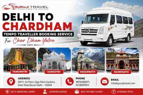 New Delhi, Guest Posting, Delhi To Char Dham Family Tempo Traveller Service | Guruji Travel