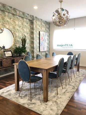 Kuala Lumpur, Furniture, MYR 6500,  Teak Wood Dining Table -Wave Design