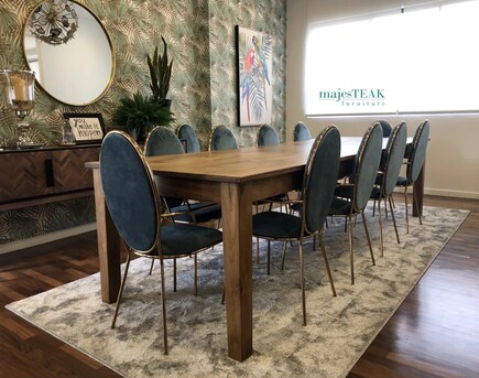 Kuala Lumpur, Furniture, MYR 6500,  Teak Wood Dining Table -Wave Design