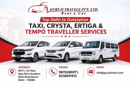 New Delhi, Guest Posting, Top Delhi To Outstation Taxi, Crysta, Ertiga & Tempo Traveller Services