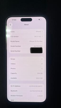 Riyadh, Mobile Phones, SAR 3100,  Iphone 15 Pro Max 256gb,BH 88%, Used Like New Scratch Less