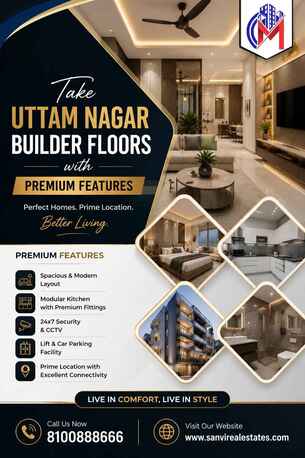 Mumbai, Household Items, Take Uttam Nagar Builder Floors With Premium Features