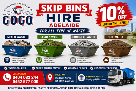 Sydney, Cleaning, Mixed Garden Waste Skip Bin Hire Adelaide | GoGo Skip Bins