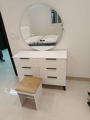 Jeddah, Furniture, SAR 1,  Excellent Quality Of Wooden Wardrobe And Wooden Dressing Table Available Brand New