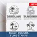 USD 7,  Custom Beach Themed Custom Stamp 3 Line For Home & Business Use