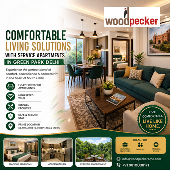 New Delhi, Furniture, Comfortable Living Solutions With Service Apartments In Green Park Delhi