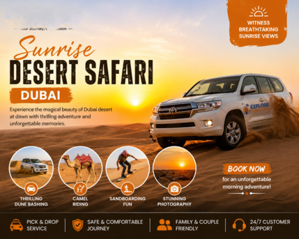 Dubai, Travel, Sunrise Desert Safari Dubai Tickets | Explore Dubai Tours