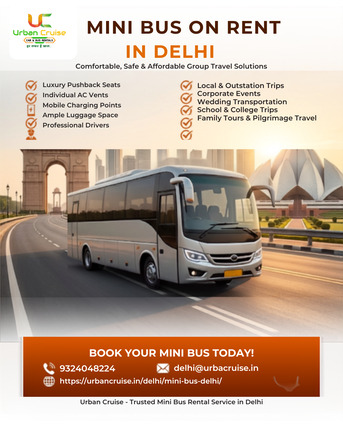New Delhi, Travel, 21 Seater Mini Bus On Rent In Delhi &ndash; Perfect For Small Groups & Corporate Teams