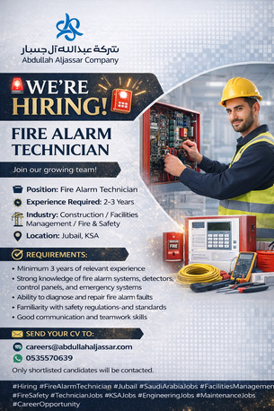 Jubail, Jobs, Fire Alarm Technician
