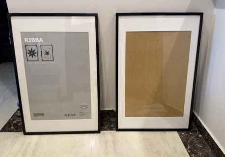 Al Sulaymaniyyah, Furniture, SAR 280,  9 IKEA Gallery Wall Frames (RIBBA & LOMVIKEN) &ndash; Mix Sizes