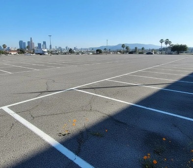 Los Angeles, Construction, Parking Lot Striping Of Los Angeles