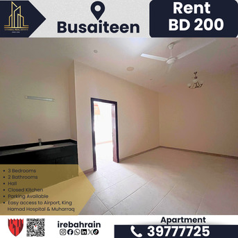 Busaiteen, Apartments, Flats, Houses & Villas, BHD 200/month,  3BHK Apartment For Rent In Busaiteen &ndash; BD 200/- Only