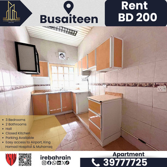 Busaiteen, Apartments, Flats, Houses & Villas, BHD 200/month,  3BHK Apartment For Rent In Busaiteen &ndash; BD 200/- Only