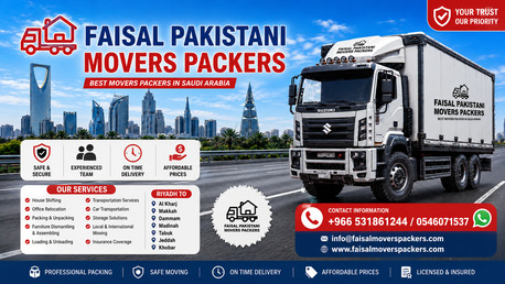 Ad Diriyah, Labor/Moving, FAISAL MOVERS, PACKERS & CLEANING Pest Control, House Shifting, Office Relocation Serving