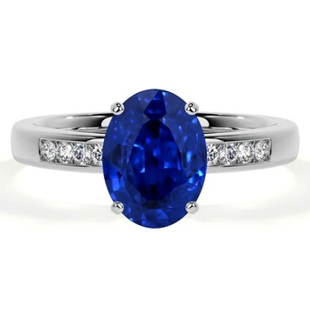New York, Jewelry, USD 5194,  Natural Sapphire Engagement Ring Oval Traditional Ring (1.71cttw) - AAAA Quality