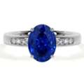 USD 5194,  Natural Sapphire Engagement Ring Oval Traditional Ring (1.71cttw) - AAAA Quality