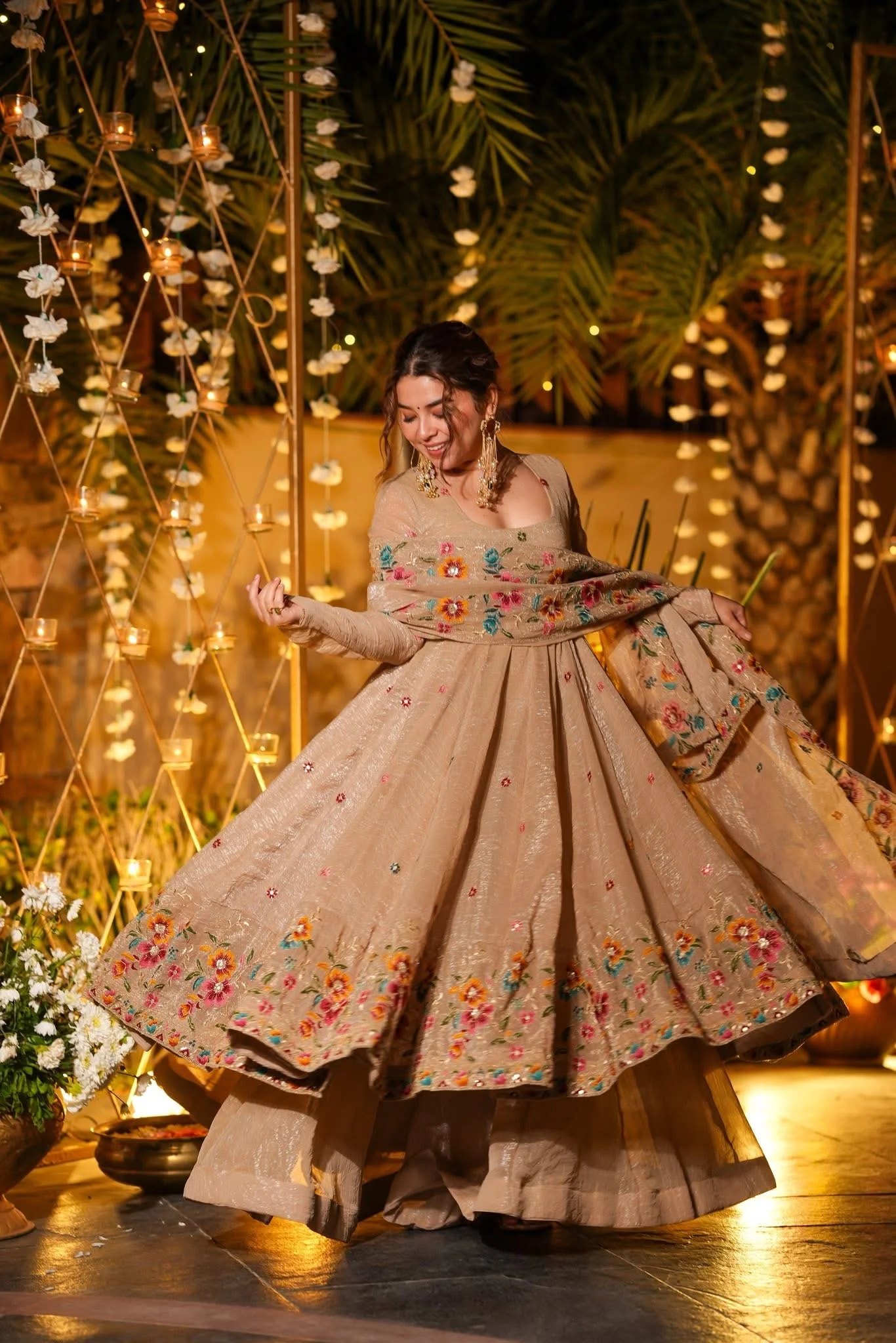 Jaipur, Clothing & Accessories, INR 7000,  Buy Idaho Luminous Silken Anarkali Suit Set Online