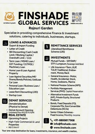 New Delhi, Financial, Trading And Demat Services For Smart Investors | Finshade Global Services
